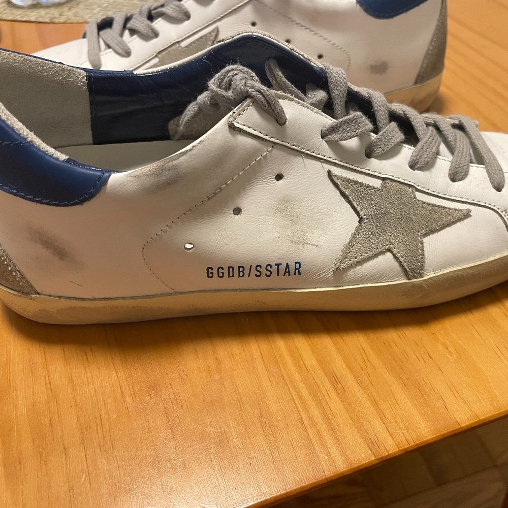 Golden Goose Super Star Sneakers white blue leather ice size EU 39 US 9
